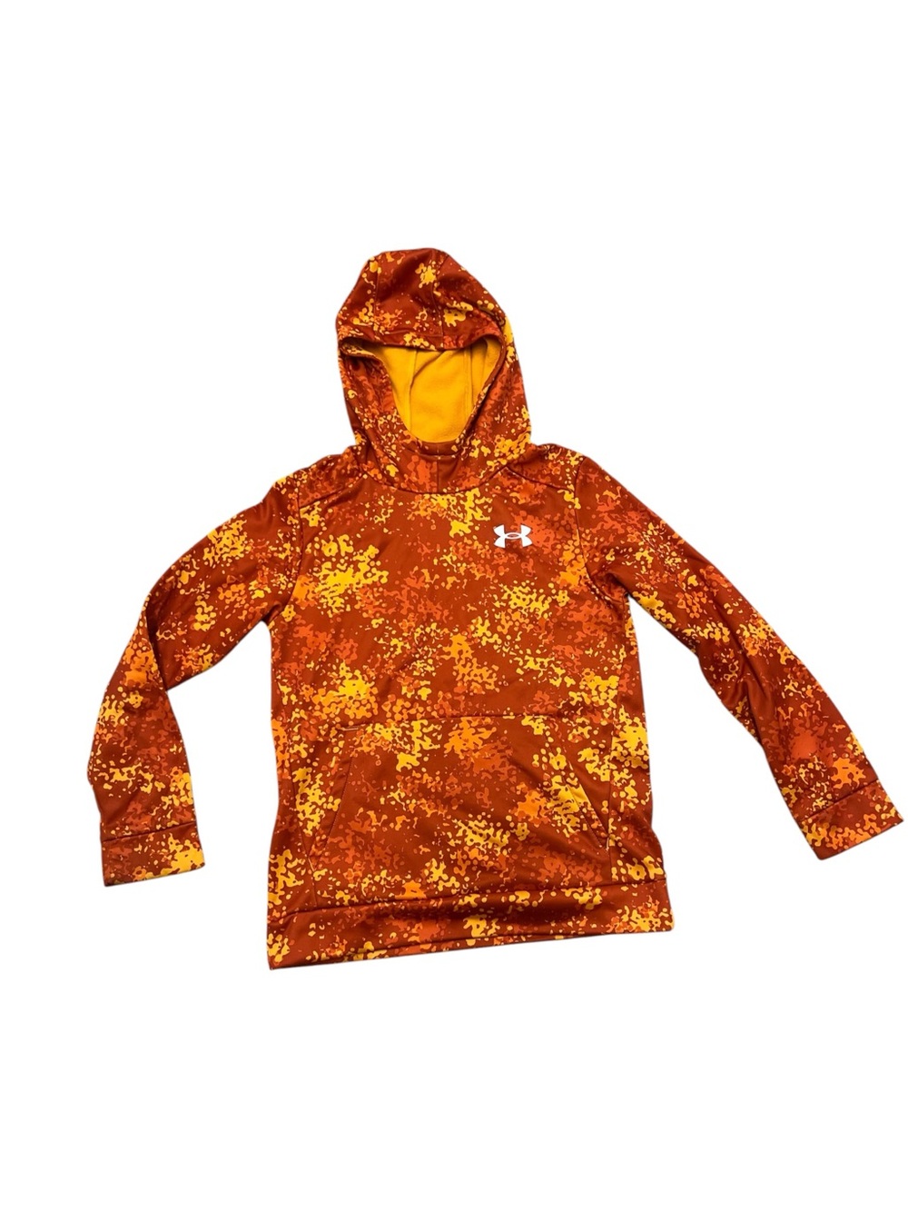 Under Armour Kids' Orange Camo Hooded Sweatshirt size YM
